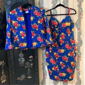 Neiman Marcus Maximalist Floral Dress and Jacket Set, Andrea Odicini